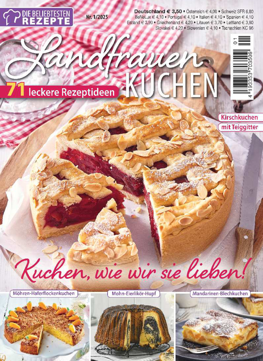 Die beliebtesten Rezepte 1/2025 - Landfrauenkuchen