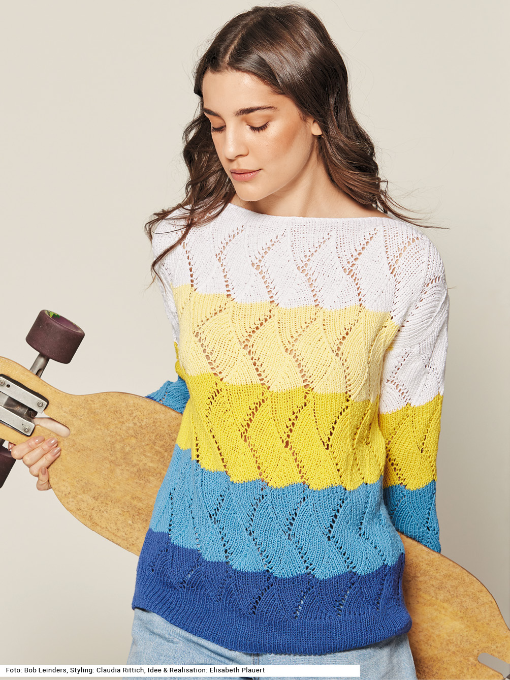 Strickset - Pullover mit Ajourmuster aus SABRINA