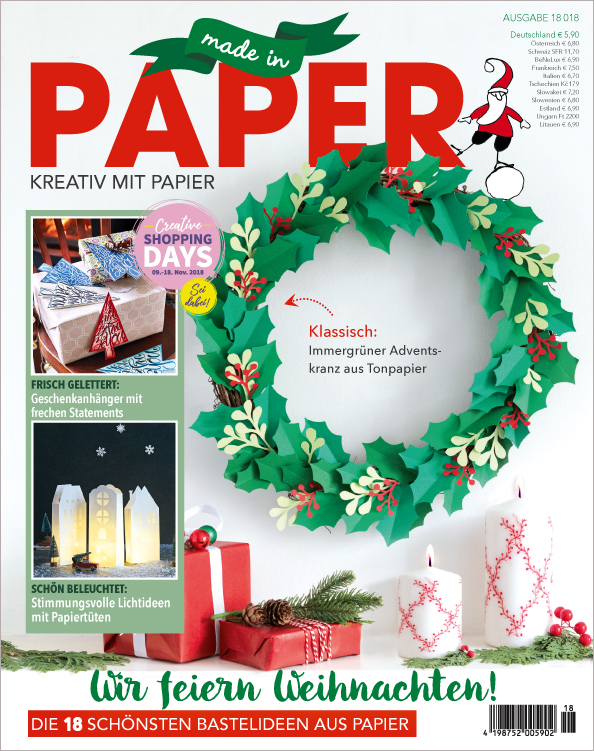 Made in Paper Nr. 18/2018 -  Wir feiern Weihnachten!