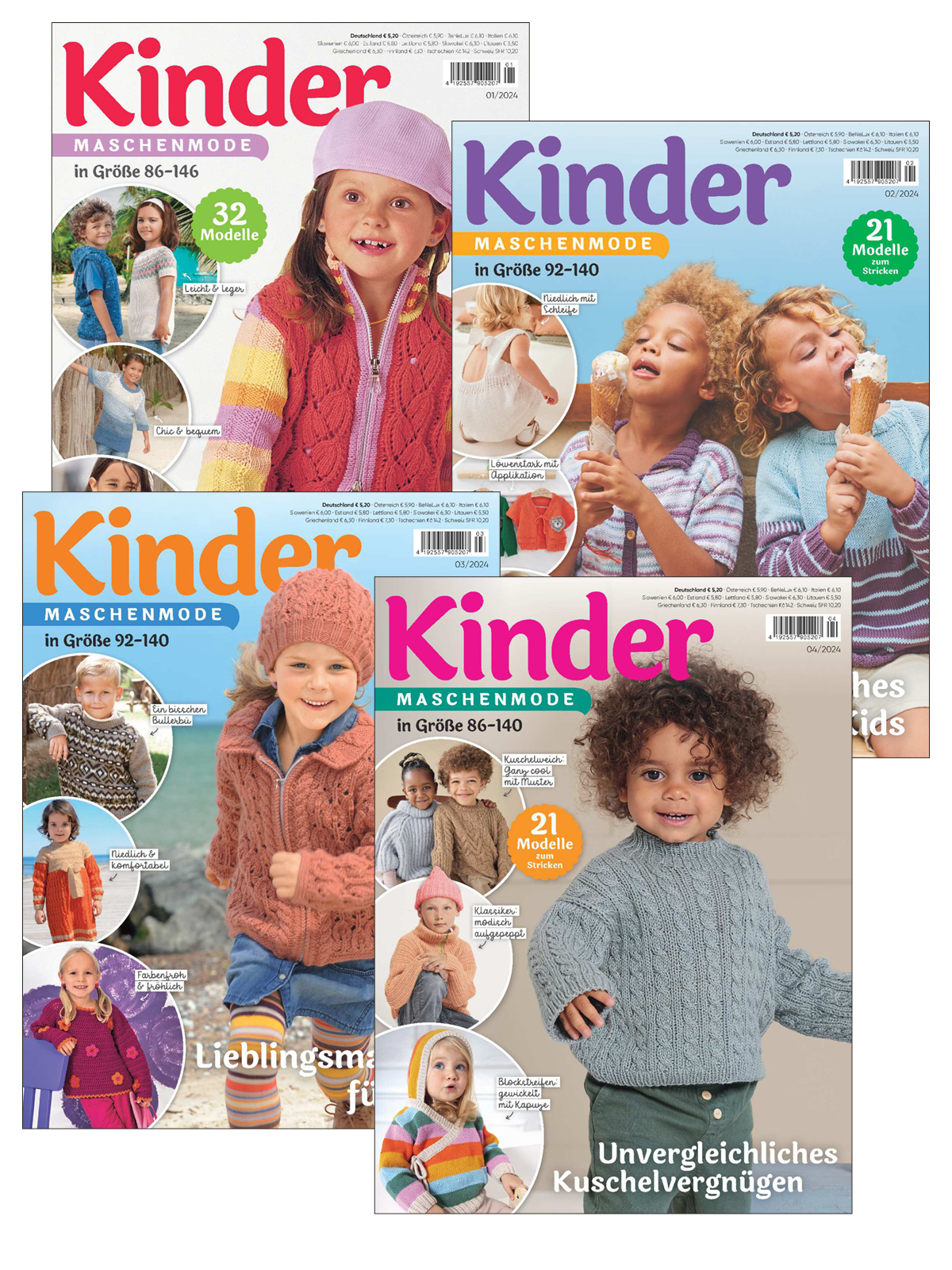 KINDER MASCHENMODE E-Paper Archiv 2024 - alle Ausgaben als E-Paper Sparpaket