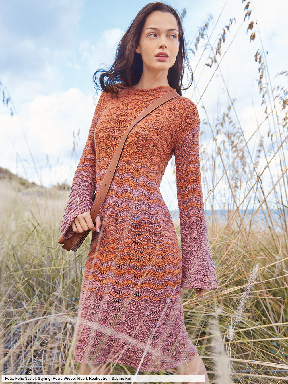 Strickset - Kleid im Wellenmuster aus Verena Stricktrends