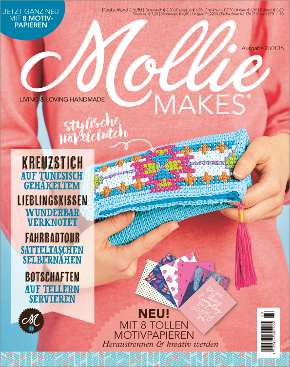 Mollie Makes Nr. 23/2016 - Jetzt ganz neu: Mit 8 tollen Motivpapieren