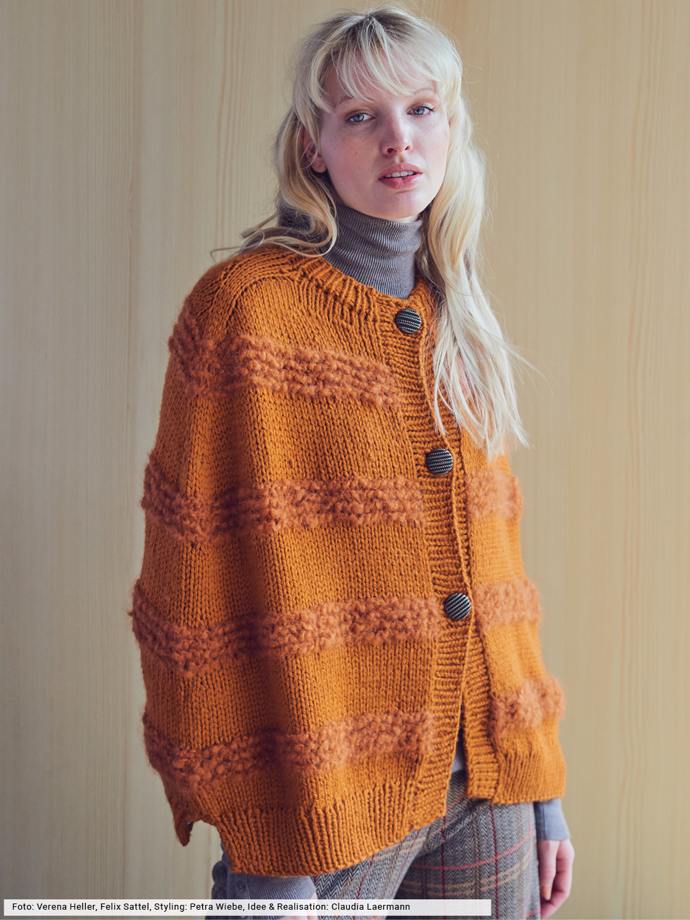 Strickset - Poncho in Streifenoptik aus Verena Stricktrends