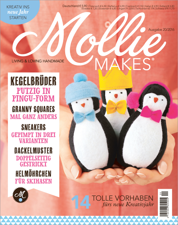 Mollie Makes Nr. 20/2016 - 14 tolle Vorhaben fürs neue Kreativjahr