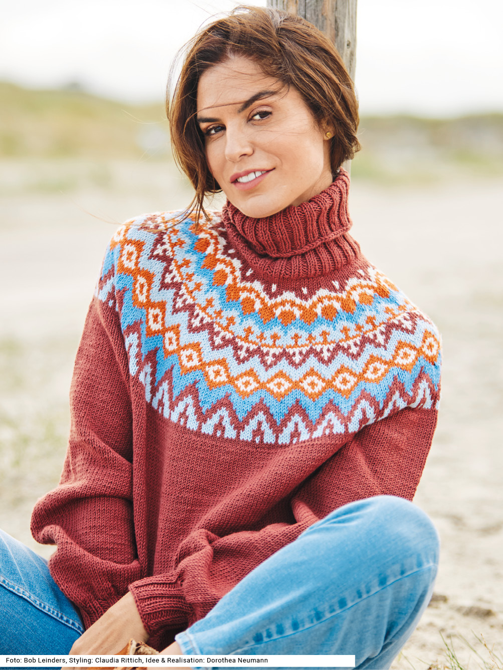 Strickset - Rollkragenpullover im Jacquardmuster aus SABRINA